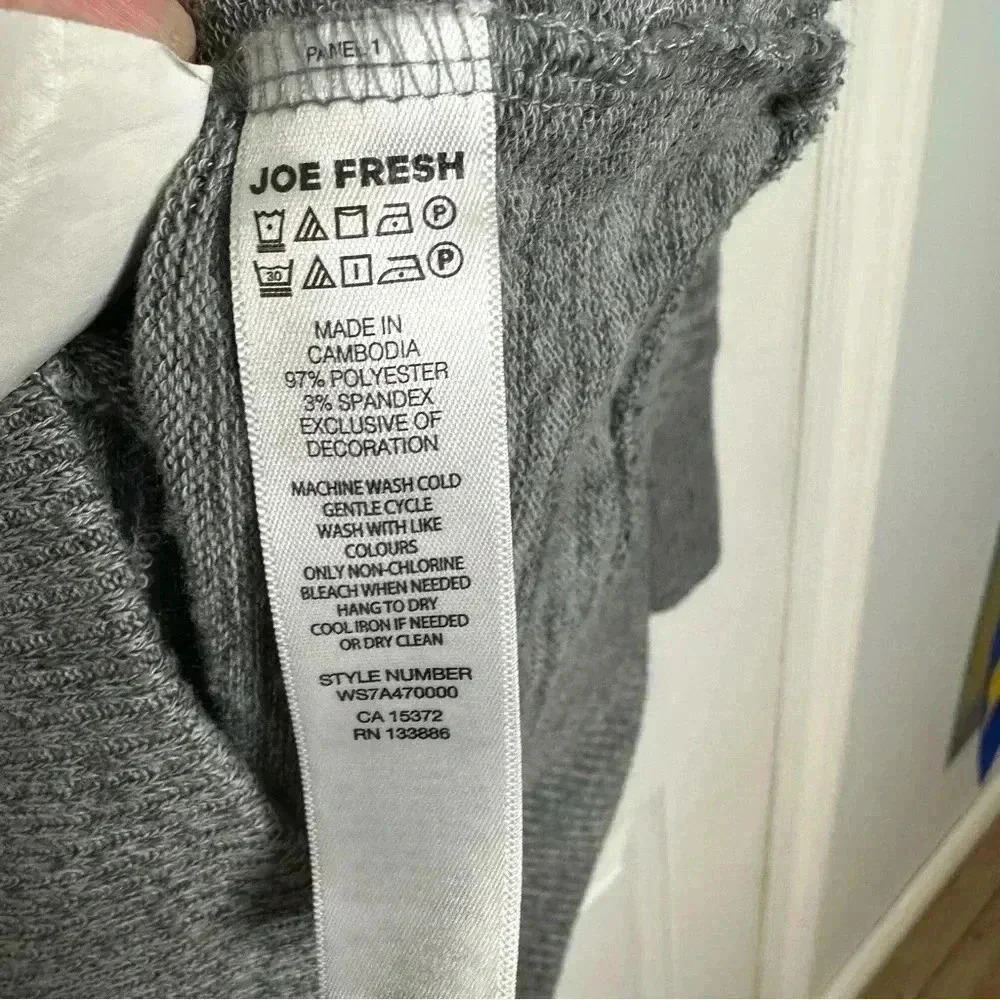 Joe Fresh Sweater Cowl Neck Long Grey Size Extra Small - Picture 10 of 16